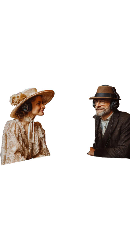 Podcast Studio Duo Vinyl Car Decal Sticker – Waterproof & UV-Resistant 