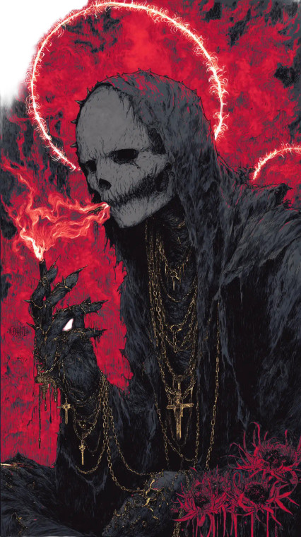 Cloaked Figure Lithograph Vinyl Car Decal Sticker – Waterproof & UV-Resistant 