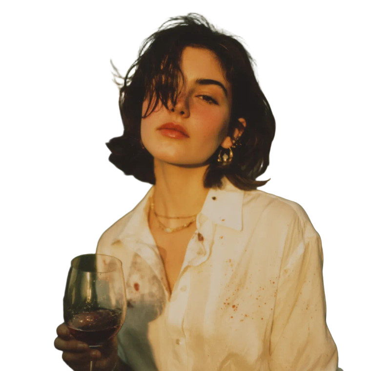 Elegant Brunette Woman V13 Vinyl Car Decal Sticker – Waterproof & UV-Resistant 