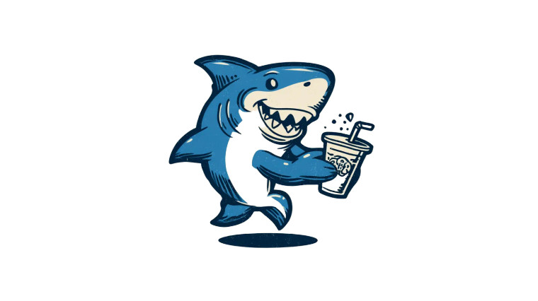 Vintage Cartoon Shark V7 Vinyl Car Decal Sticker – Waterproof & UV-Resistant 