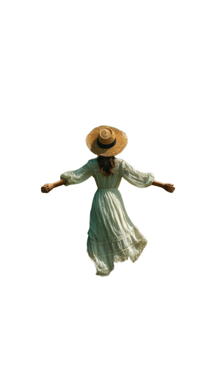 Woman In Field V3 Vinyl Car Decal Sticker – Waterproof & UV-Resistant 