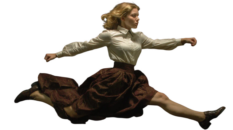 Flying Athletic Woman Vinyl Car Decal Sticker – Waterproof & UV-Resistant 