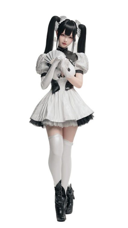 Cyberpunk Cosplay Girl Vinyl Car Decal Sticker – Waterproof & UV-Resistant 