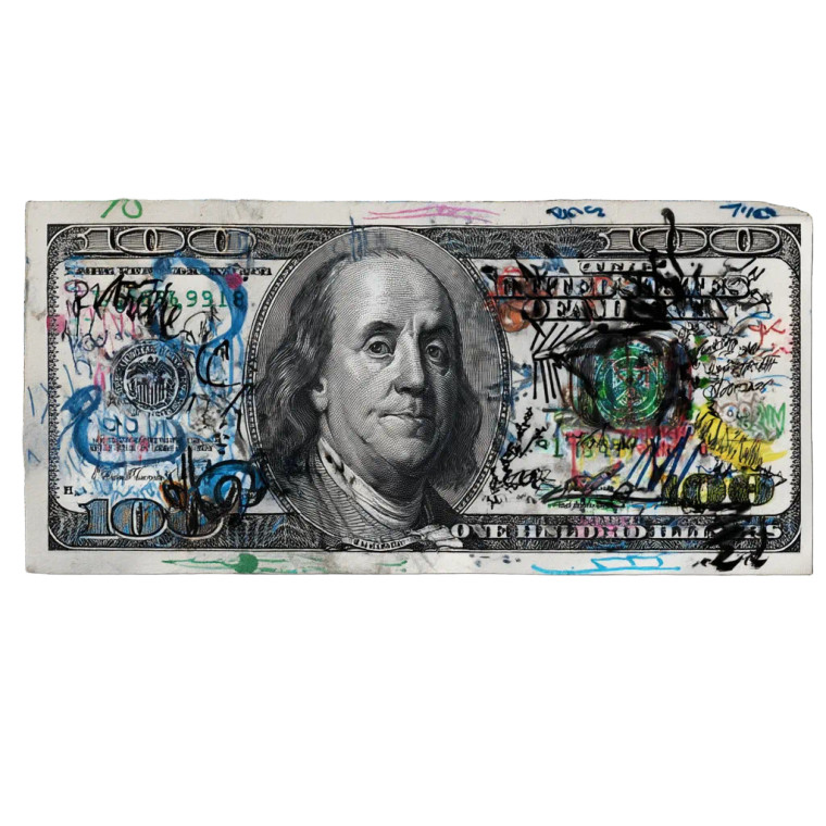 Graffiti Dollar Bill Vinyl Car Decal Sticker – Waterproof & UV-Resistant 