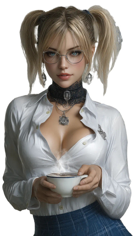 Goth Schoolgirl Coffee Vinyl Car Decal Sticker – Waterproof & UV-Resistant 
