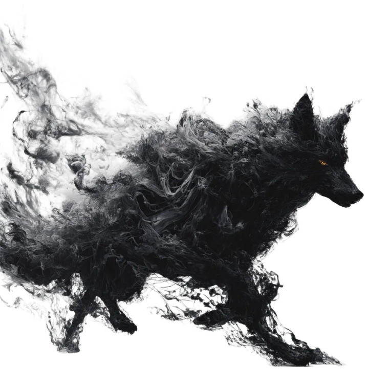 Mist Wolf Vinyl Car Decal Sticker – Waterproof & UV-Resistant 