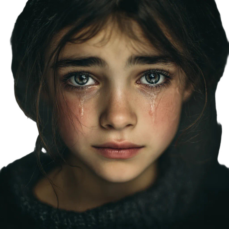 Crying Young Girl V2 Vinyl Car Decal Sticker – Waterproof & UV-Resistant 