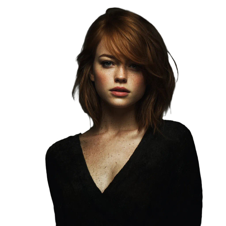 Emma Stone Portrait Vinyl Car Decal Sticker – Waterproof & UV-Resistant 