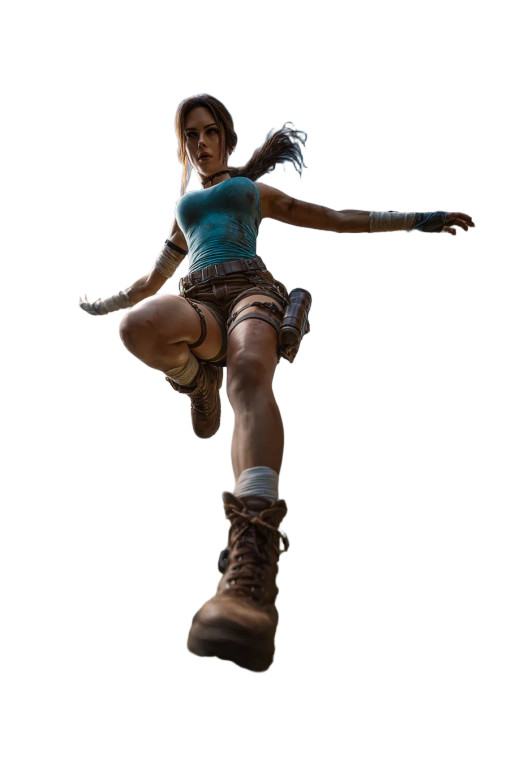 Lara Croft Leap Vinyl Car Decal Sticker – Waterproof & UV-Resistant 