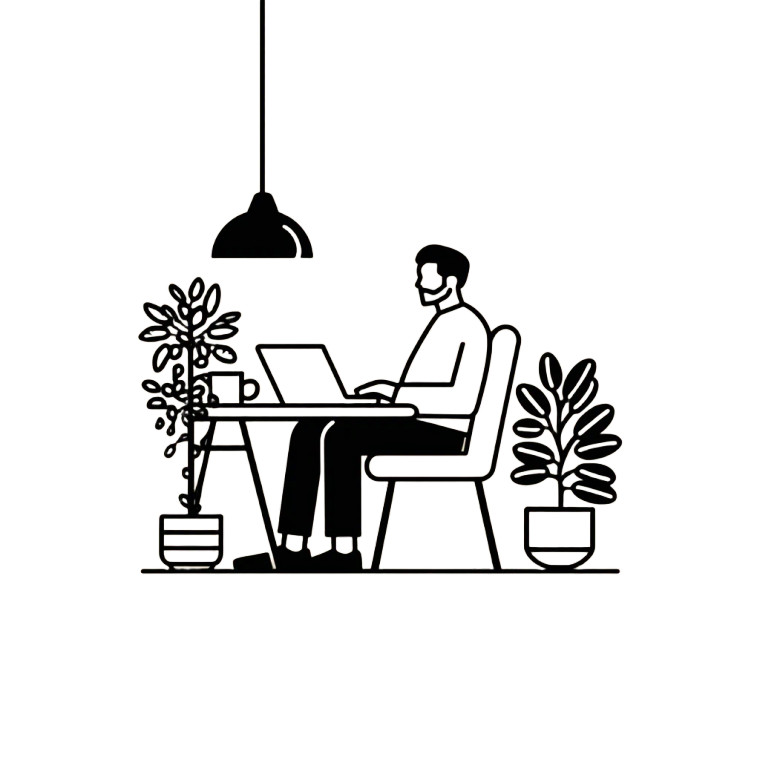 Office Worker Icon Vinyl Car Decal Sticker – Waterproof & UV-Resistant 