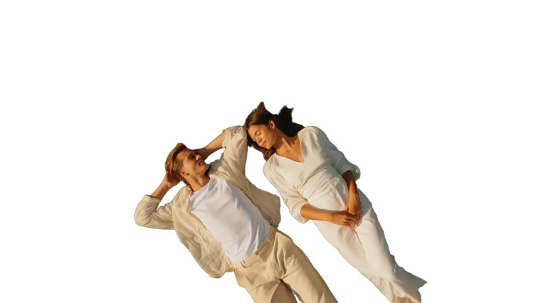 Young Couple Meadow Vinyl Car Decal Sticker – Waterproof & UV-Resistant 