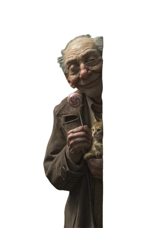 Happy Old Man V3 Vinyl Car Decal Sticker – Waterproof & UV-Resistant 