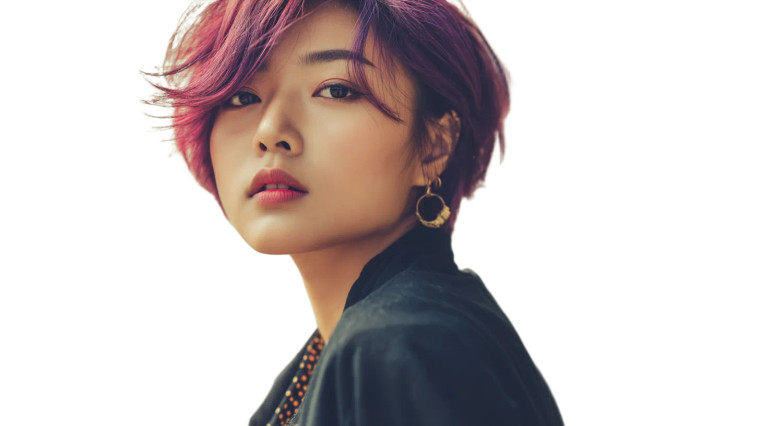 Stylish East Asian Woman Vinyl Car Decal Sticker – Waterproof & UV-Resistant 