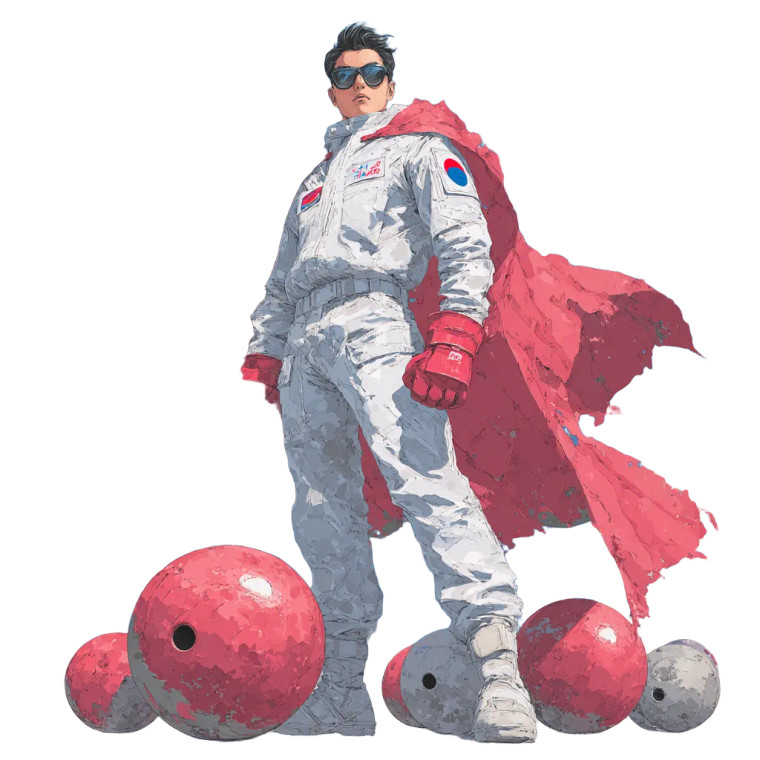 Korean Bowling Hero Vinyl Car Decal Sticker – Waterproof & UV-Resistant 