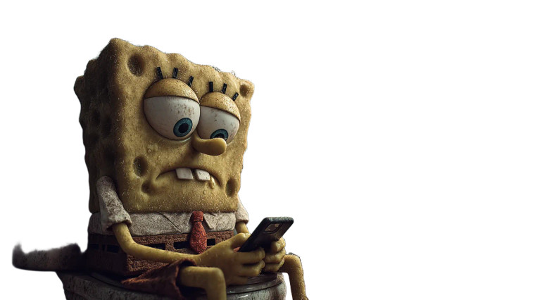 Gritty Spongebob Vinyl Car Decal Sticker – Waterproof & UV-Resistant 