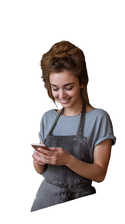 Happy Bakery Worker Vinyl Car Decal Sticker – Waterproof & UV-Resistant 