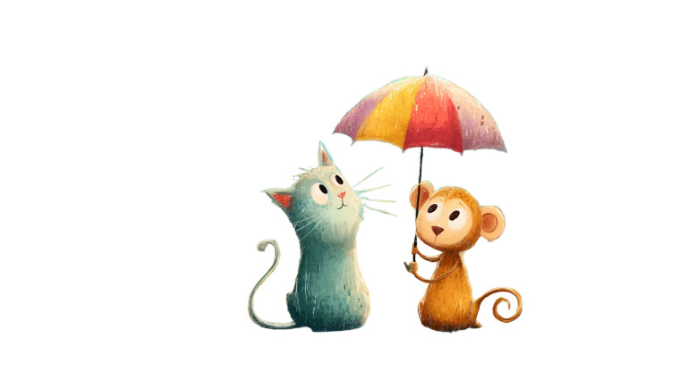 Cat And Monkey Vinyl Car Decal Sticker – Waterproof & UV-Resistant 