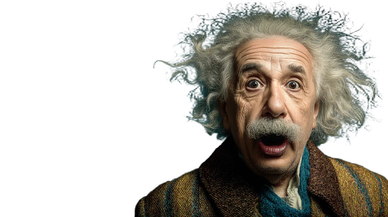 Shocked Einstein V2 Vinyl Car Decal Sticker – Waterproof & UV-Resistant 