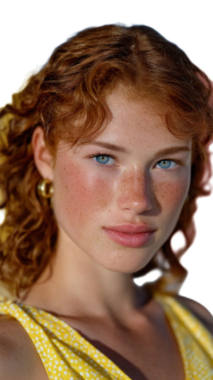 Crimson-Haired Beauty Vinyl Car Decal Sticker – Waterproof & UV-Resistant 