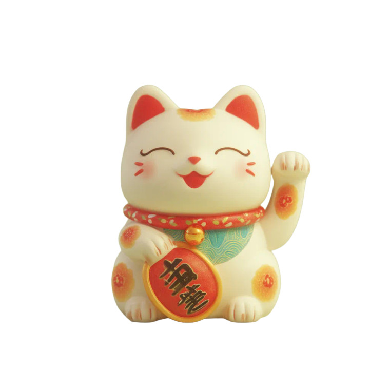 Cute Maneki Neko Vinyl Car Decal Sticker – Waterproof & UV-Resistant 