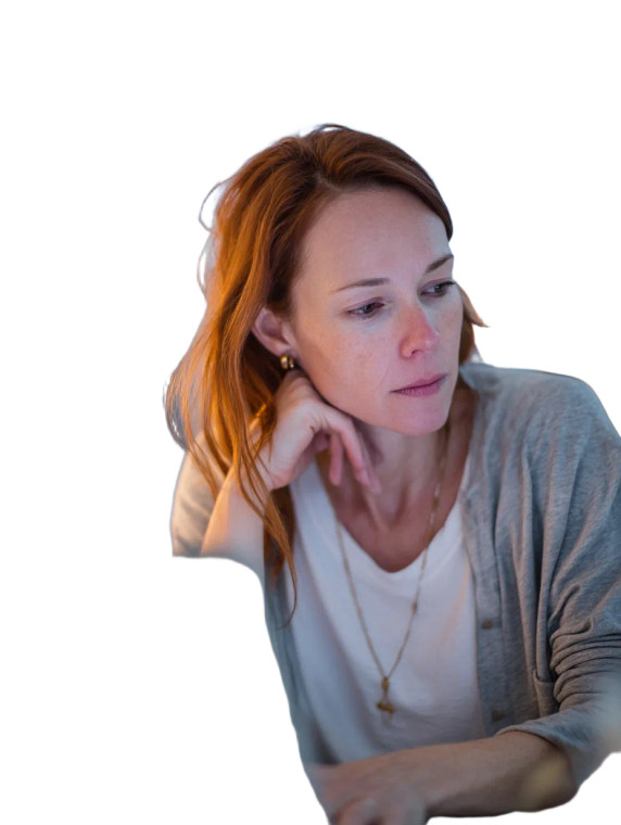 Focused Redhead Working Vinyl Car Decal Sticker – Waterproof & UV-Resistant 