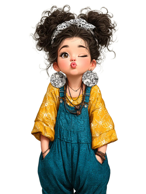 Whimsical Baby Girl V3 Vinyl Car Decal Sticker – Waterproof & UV-Resistant 