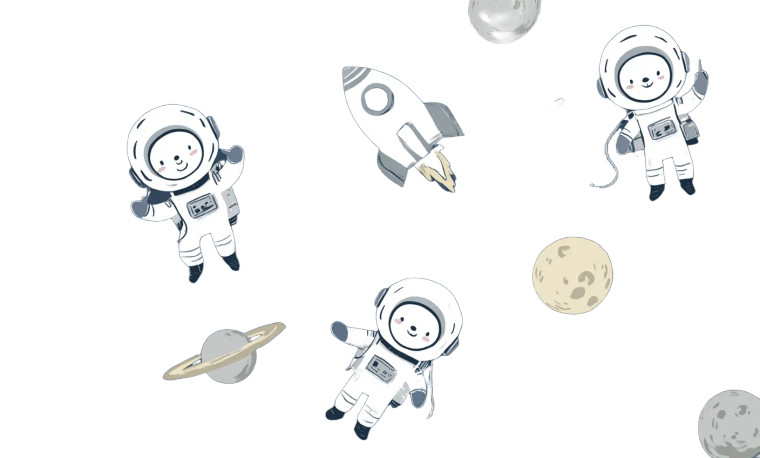 Cartoon Astronauts Adventure Vinyl Car Decal Sticker – Waterproof & UV-Resistant 