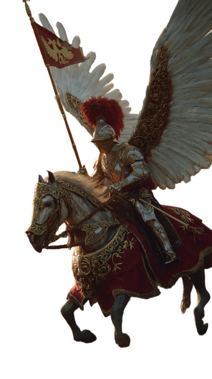 Winged Hussar Charge V4 Vinyl Car Decal Sticker – Waterproof & UV-Resistant 