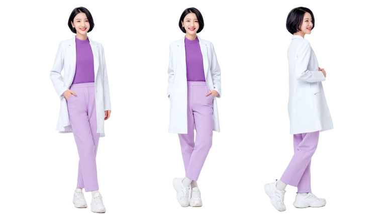 Korean Female Dentist Vinyl Car Decal Sticker – Waterproof & UV-Resistant 