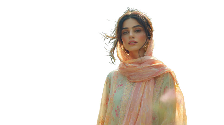 Elegant Pakistani Woman Vinyl Car Decal Sticker – Waterproof & UV-Resistant 