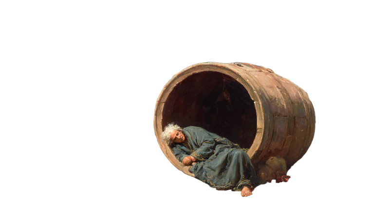 Sleeping Philosopher Vinyl Car Decal Sticker – Waterproof & UV-Resistant 