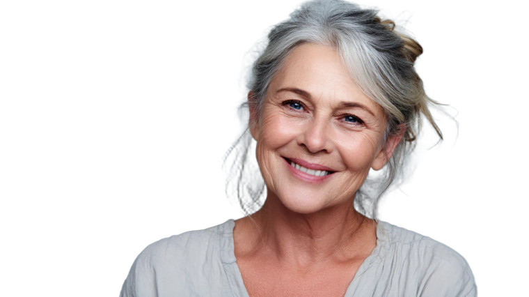 Relaxed Elderly Woman Vinyl Car Decal Sticker – Waterproof & UV-Resistant 