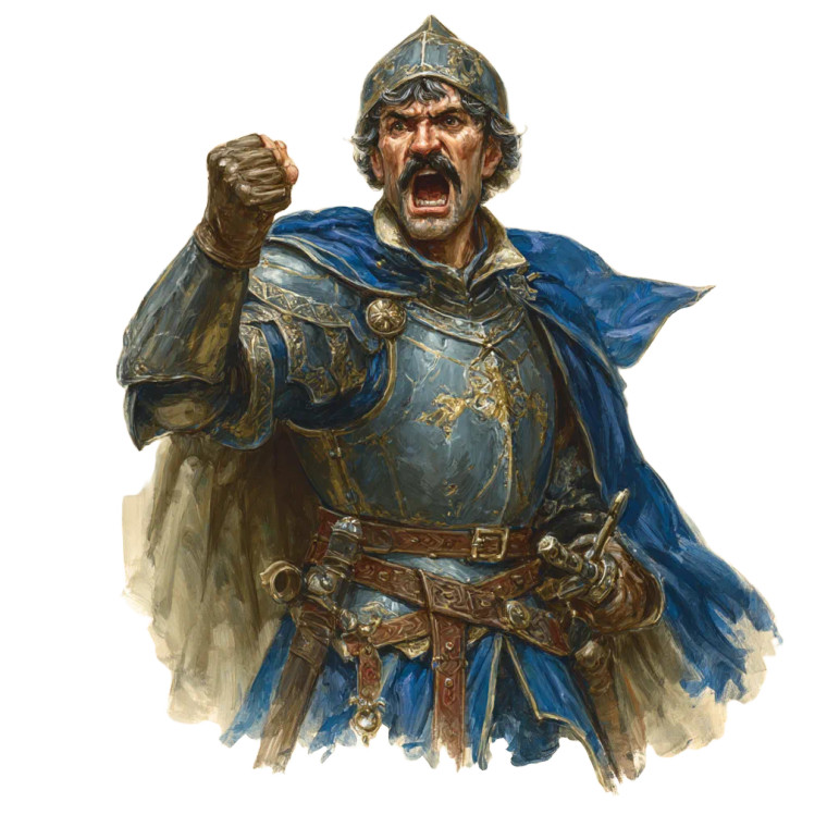 Medieval Italian Captain Vinyl Car Decal Sticker – Waterproof & UV-Resistant 