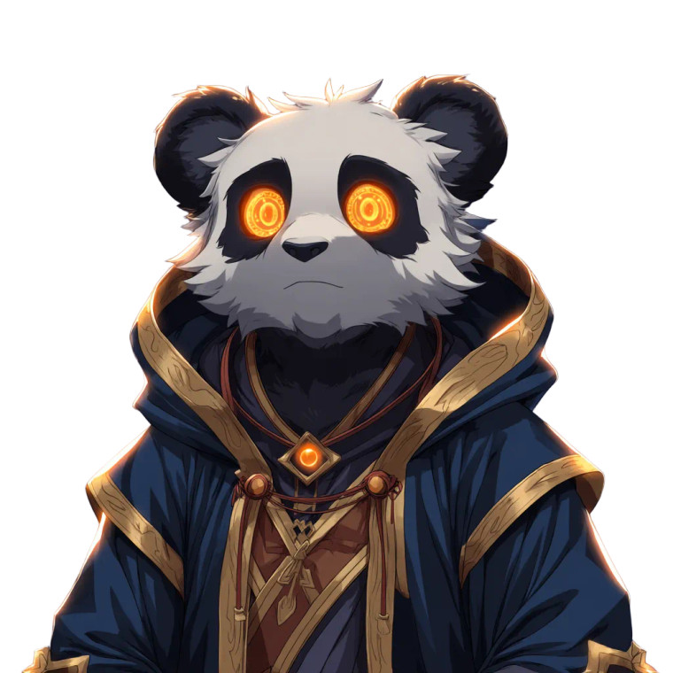 Panda Wizard V2 Vinyl Car Decal Sticker – Waterproof & UV-Resistant 