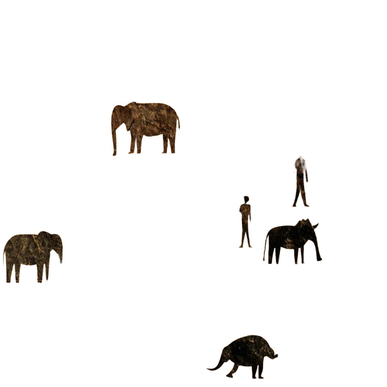 Primitive Hunting Scene V3 Vinyl Car Decal Sticker – Waterproof & UV-Resistant 