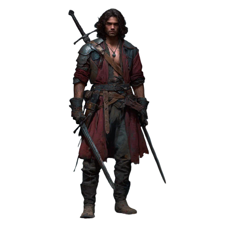 Kael The Swordsman Vinyl Car Decal Sticker – Waterproof & UV-Resistant 