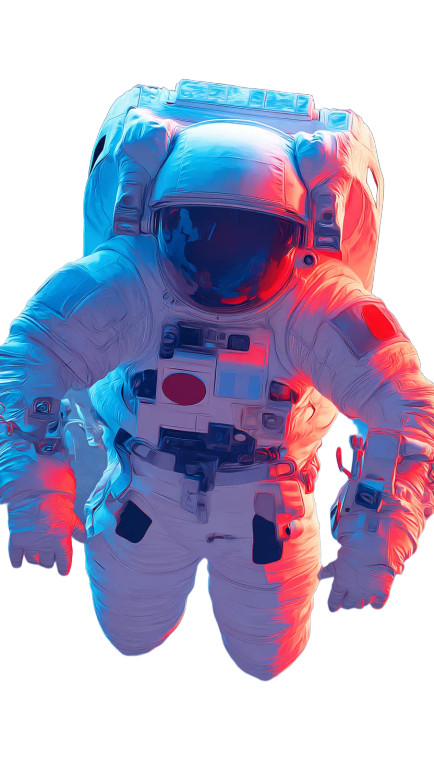 Astronaut In Space V42 Vinyl Car Decal Sticker – Waterproof & UV-Resistant 