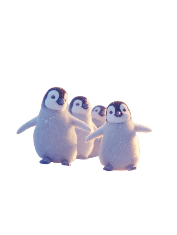Baby Penguins Huddle Vinyl Car Decal Sticker – Waterproof & UV-Resistant 
