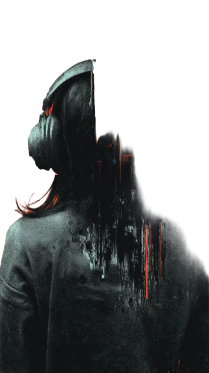 Glitch Dj Woman Vinyl Car Decal Sticker – Waterproof & UV-Resistant 