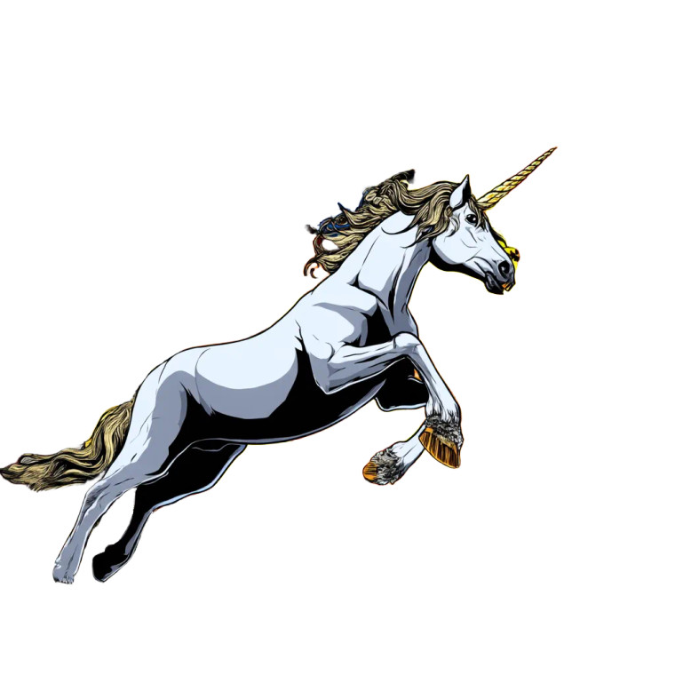 Leaping Unicorn Vinyl Car Decal Sticker – Waterproof & UV-Resistant 