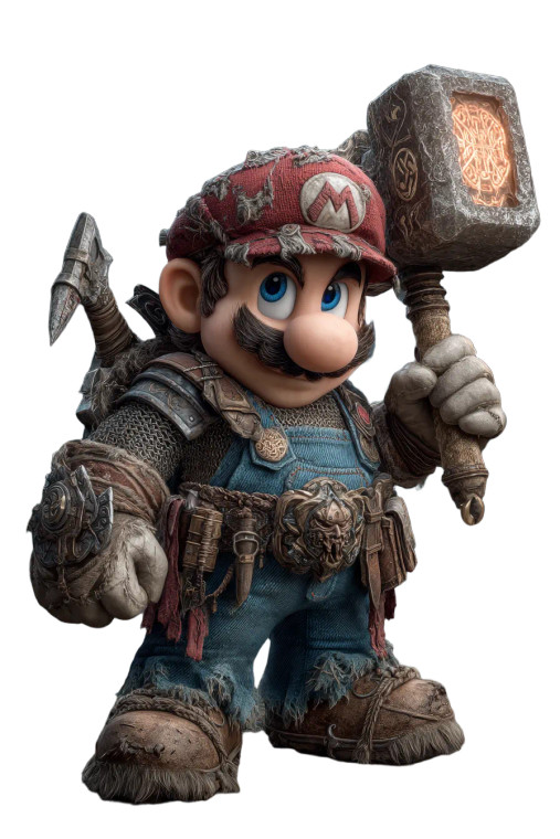 Fantasy Mario Adventurer Vinyl Car Decal Sticker – Waterproof & UV-Resistant 
