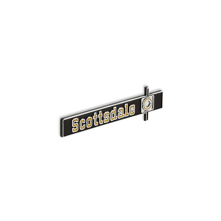 SCOTTSDALE Emblem Black/Yellow | For Chevrolet K10 K30 C10 C30 K20 C20 | Dashboard Accent