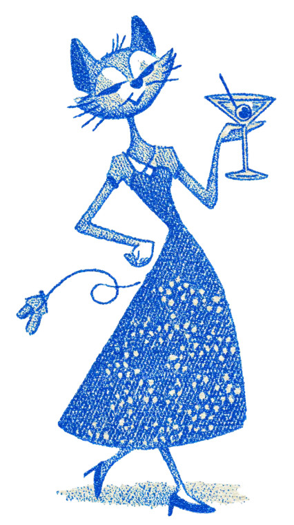 Retro Cat Mascot Vinyl Car Decal Sticker – Waterproof & UV-Resistant 