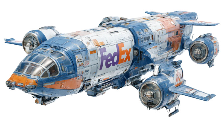 Fedex Cargo Spaceship Vinyl Car Decal Sticker – Waterproof & UV-Resistant 