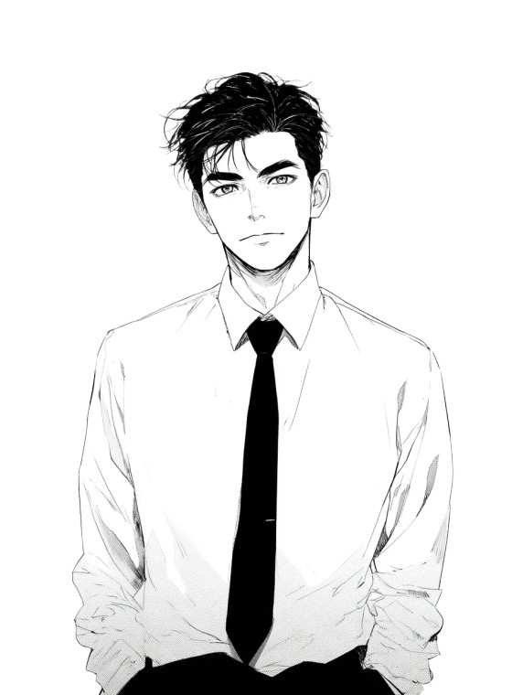 Handsome Anime Man V4 Vinyl Car Decal Sticker – Waterproof & UV-Resistant 
