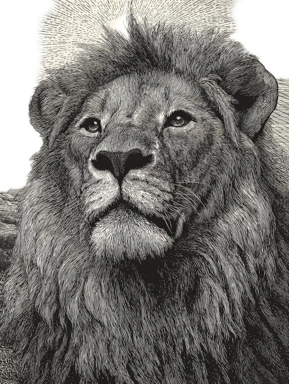 Majestic Lion Engraving Vinyl Car Decal Sticker – Waterproof & UV-Resistant 