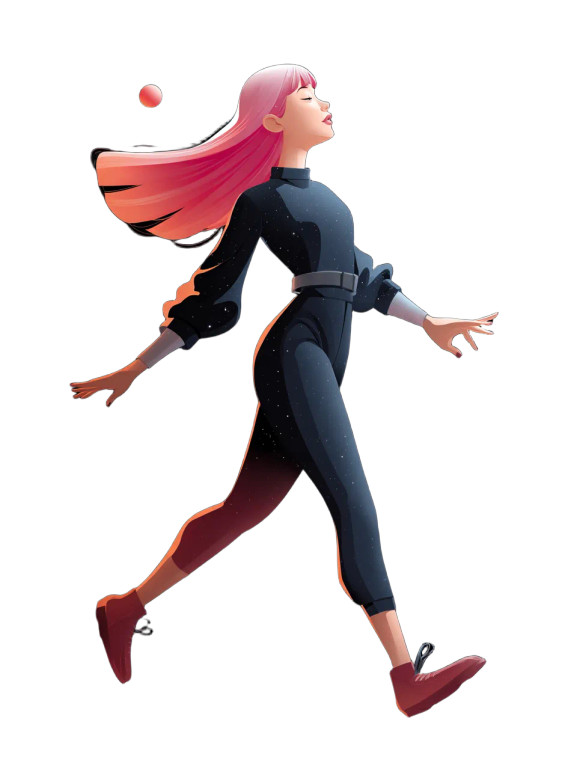 Rainbow Space Explorer Vinyl Car Decal Sticker – Waterproof & UV-Resistant 