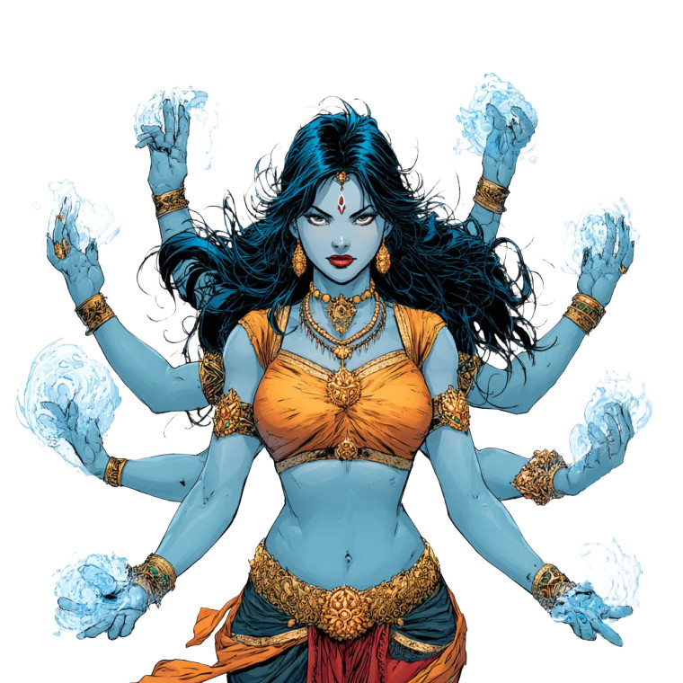 Indian Goddess Vinyl Car Decal Sticker – Waterproof & UV-Resistant 