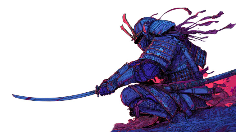 Space Samurai V2 Vinyl Car Decal Sticker – Waterproof & UV-Resistant 