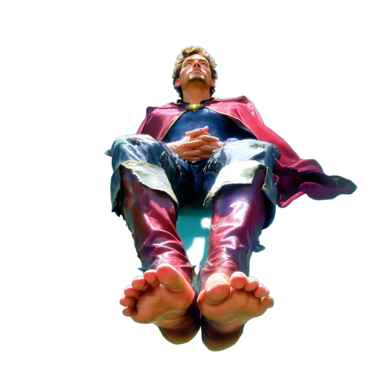 Superhero On Cloud Vinyl Car Decal Sticker – Waterproof & UV-Resistant 